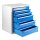 ADB MAMMUT Schubladenschrank lichtgrau, lichtblau 6 Schubladen 70,0 x 43,5 x 75,0 cm, 1 St.
