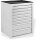 ADB MAMMUT MAXI Schubladenschrank lichtgrau 8 Schubladen 71,0 x 55,0 x 90,0 cm, 1 St.