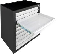 ADB MAMMUT MAXI Schubladenschrank lichtgrau, anthrazit 10...