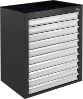 ADB MAMMUT MAXI Schubladenschrank lichtgrau, anthrazit 10...