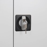 ADB Stahlschrank 40750 lichtgrau 4 Fachböden 92,0 x 50,0 x 195,0 cm, aufgebaut, 1 St.