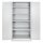 ADB Stahlschrank 40750 lichtgrau 4 Fachböden 92,0 x 50,0 x 195,0 cm, aufgebaut, 1 St.