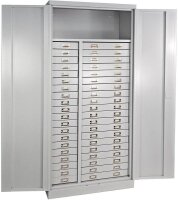 ADB Schubladenschrank lichtgrau 80,0 x 41,0 x 179,0 cm, 1...