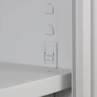 ADB Stahlschrank 40752 lichtgrau 4 Fachböden 92,0 x 60,0 x 195,0 cm, aufgebaut, 1 St.