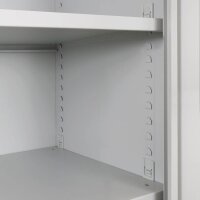 ADB Stahlschrank 40752 lichtgrau 4 Fachböden 92,0 x 60,0 x 195,0 cm, aufgebaut, 1 St.