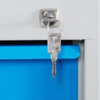 ADB Werkbank Eko lichtgrau, lichtblau 3 Schubladen 130,0 x 60,0 x 85,0 cm