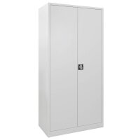 ADB Stahlschrank 40956 lichtgrau 4 Fachböden 92,0 x 42,0 x 195,0 cm, aufgebaut, 1 St.