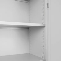 ADB Stahlschrank 40956 lichtgrau 4 Fachböden 92,0 x 42,0 x 195,0 cm, aufgebaut, 1 St.