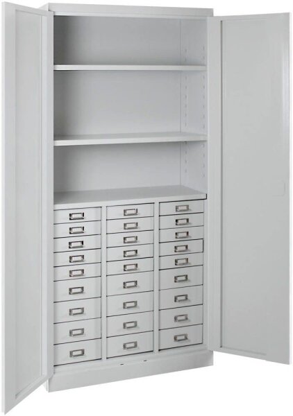 ADB Schubladenschrank lichtgrau 80,0 x 41,0 x 179,0 cm, 1 St.