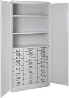 ADB Schubladenschrank lichtgrau 80,0 x 41,0 x 179,0 cm, 1...