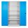 ADB Stahlschrank 40955 lichtgrau, lichtblau 4 Fachböden 92,0 x 42,0 x 195,0 cm, aufgebaut, 1 St.