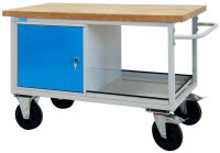 ADB Werkbank lichtgrau, lichtblau 130,0 x 60,0 x 82,7 cm