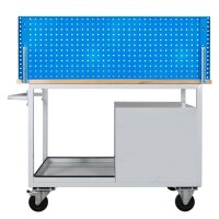 ADB Werkbank Eko lichtgrau, lichtblau 3 Schubladen 130,0...