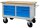 ADB Werkbank lichtgrau, lichtblau 6 Schubladen 130,0 x 60,0 x 82,7 cm