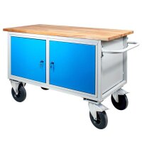 ADB Werkbank lichtgrau, lichtblau 130,0 x 60,0 x 82,7 cm