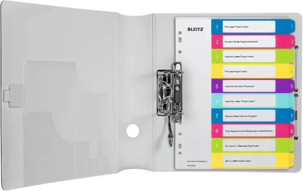 LEITZ Ordnerregister WOW DIN A4 Vollformat,...