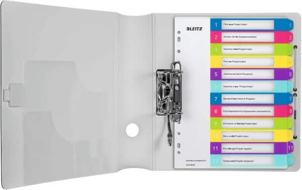 LEITZ Ordnerregister WOW DIN A4 Vollformat,...