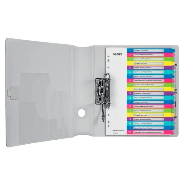 LEITZ Ordnerregister WOW DIN A4 Vollformat,...