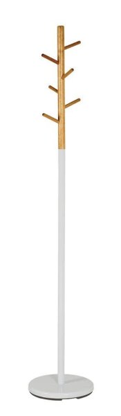 HAKU Möbel Kleiderständer 14386 weiß Metall 6 Haken 30,0 x 175,0 cm, 1 St.