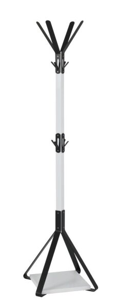 HAKU Möbel Kleiderständer 13363 weiß Metall 10 Haken 41,0 x 178,0 cm, 1 St.