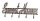 HAKU Möbel Wandgarderobe 17719 silber Metall 5 Haken 60,0 x 24,0 cm, 1 St.
