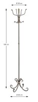 HAKU Möbel Kleiderständer 88783 anthrazit Metall 8 Haken 46,0 x 180,0 cm, 1 St.