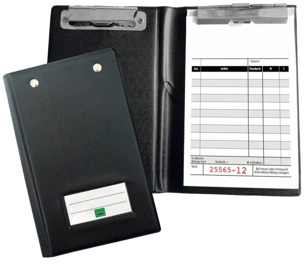 SIGEL Klemmbrettmappe KC626 DIN A6 schwarz Kunststoff, 1 St.