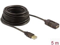 DeLOCK USB 2.0 A Kabel Verlängerung 5,0 m schwarz, 1...