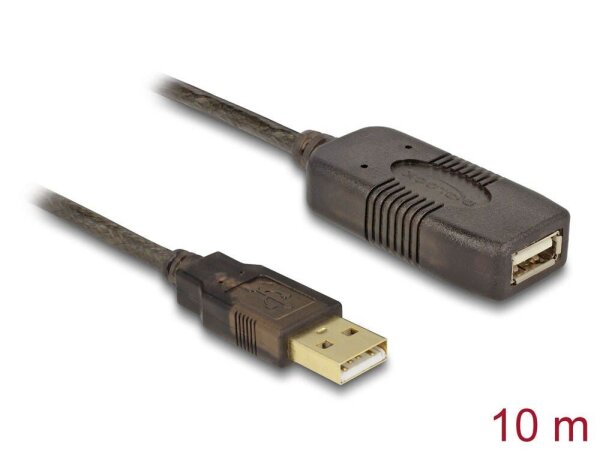 DeLOCK USB 2.0 A Kabel Verlängerung 10,0 m schwarz, 1 St.