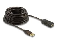 DeLOCK USB 2.0 A Kabel Verlängerung 10,0 m schwarz,...