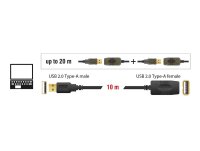 DeLOCK USB 2.0 A Kabel Verlängerung 10,0 m schwarz, 1 St.