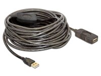 DeLOCK USB 2.0 A Kabel Verlängerung 15,0 m schwarz,...