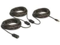 DeLOCK USB 2.0 A Kabel Verlängerung 30,0 m schwarz,...