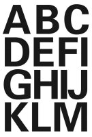 HERMA Klebebuchstaben 4167 Buchstaben A-Z, schwarz 25,0 x 25,0 mm, 30 Etiketten