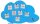rocada Whiteboard Skin Cloud Shape 115,0 x 75,0 cm blau lackierter Stahl