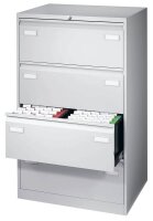 BISLEY LIGHT Hängeregistraturschrank lichtgrau 4 Schubladen 80,0 x 62,2 x 132,1 cm, 1 St.