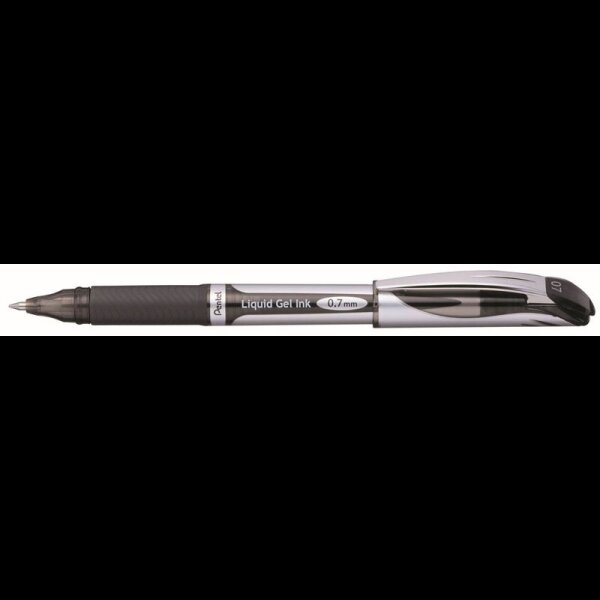 Pentel EnerGel BL75 Gelschreiber silber/schwarz 0,35 mm, Schreibfarbe: schwarz, 1 St.