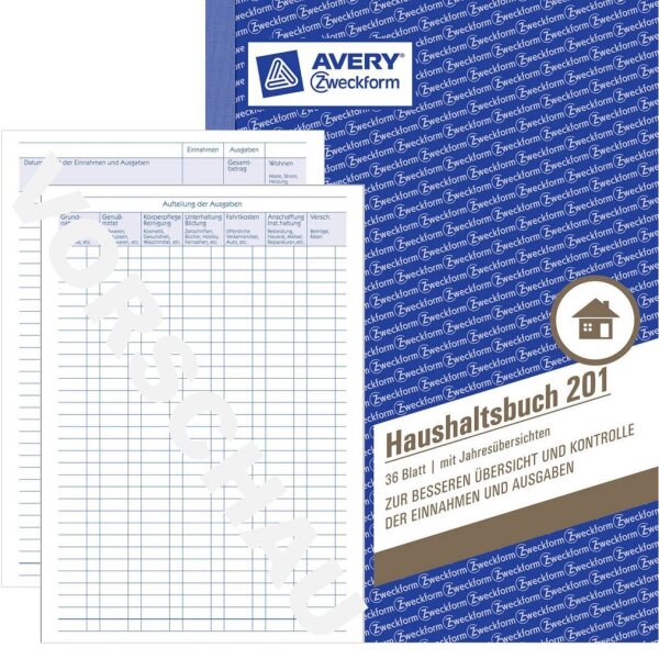 AVERY Zweckform Haushaltsbuch Formularbuch 201, 1 St.