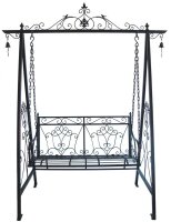 Garden Pleasure Schaukelbank KARI 950390 schwarzbraun...
