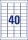AVERY Zweckform Folien-Kraftklebe-Etiketten L6140-20 weiß 45,7 x 25,4 mm, 20 Blatt