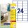 AVERY Zweckform Folien-Kraftklebe-Etiketten L6141-20 weiß 63,5 x 33,9 mm, 20 Blatt