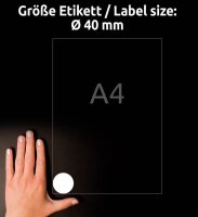 AVERY Zweckform Sicherheitsetiketten L6112-20 weiß 40,0 x 40,0 mm, 20 Blatt