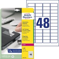 AVERY Zweckform Sicherheitsetiketten L6113-20 weiß...