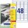 AVERY Zweckform Sicherheitsetiketten L6113-20 weiß 45,7 x 21,2 mm, 20 Blatt
