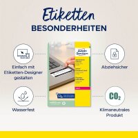 AVERY Zweckform abziehsichere Folienetiketten L6145-20 weiß 45,7 x 25,4 mm, 20 Blatt