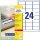 AVERY Zweckform abziehsichere Folienetiketten L6146-20 weiß 63,5 x 33,9 mm, 20 Blatt