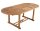 Garden Pleasure Gartentisch SOLO braun oval 95,0 x 160,0 / 210,0 x 75,0 cm