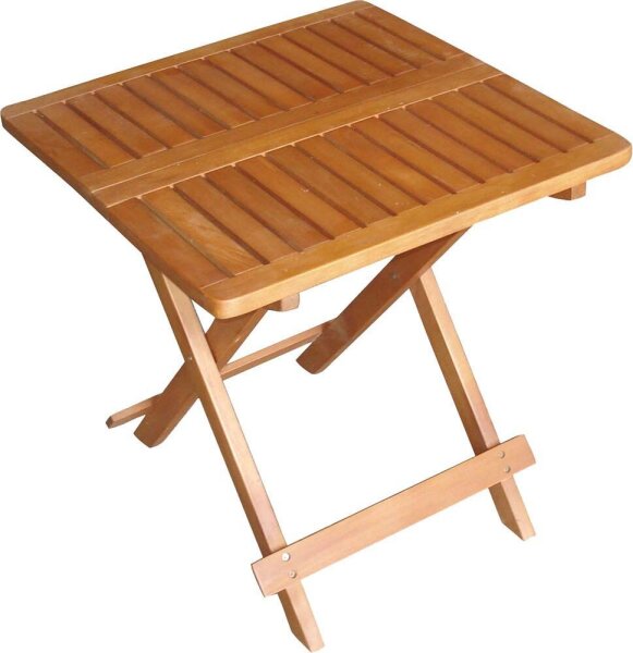 Garden Pleasure Gartentisch CLEVELAND braun quadratisch 50,0 x 50,0 x 50,0 cm