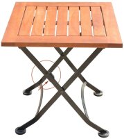 Garden Pleasure Gartentisch WIEN braun quadratisch 45,0 x...