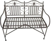 Garden Pleasure Gartenbank MANGAN 950507 schwarzbraun Metall 106,0 cm